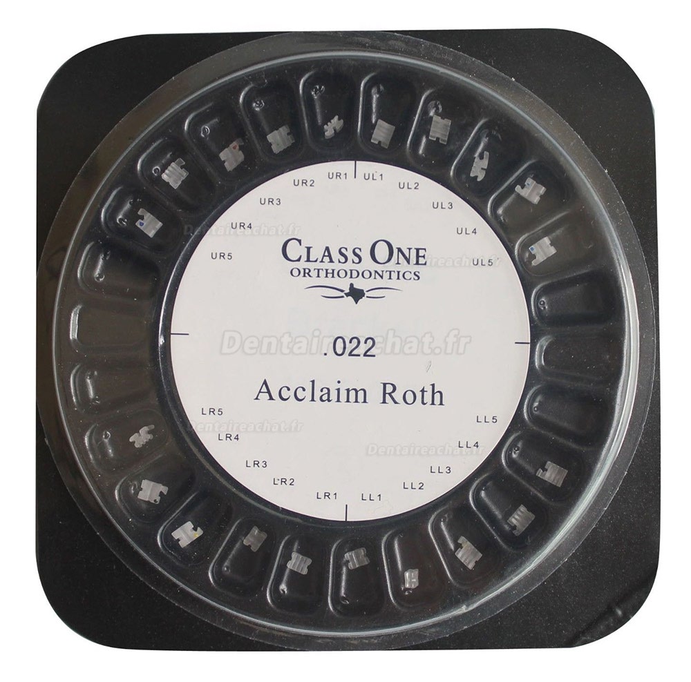 10 Boîtes dentaires céramique bracket orthodontique (transparent / monocristallin) 022 345 avec crochets 5 × 5